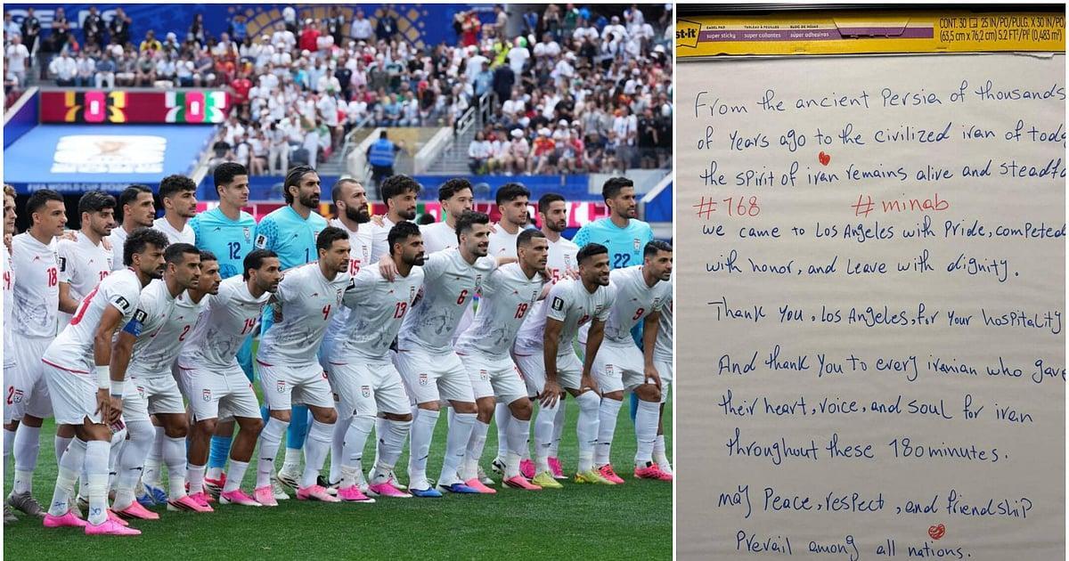 Συγκινητικό γράμμα της αποστολής του Ιράν: «Ευχόμαστε ειρήνη και σεβασμό σε όλα τα έθνη!»