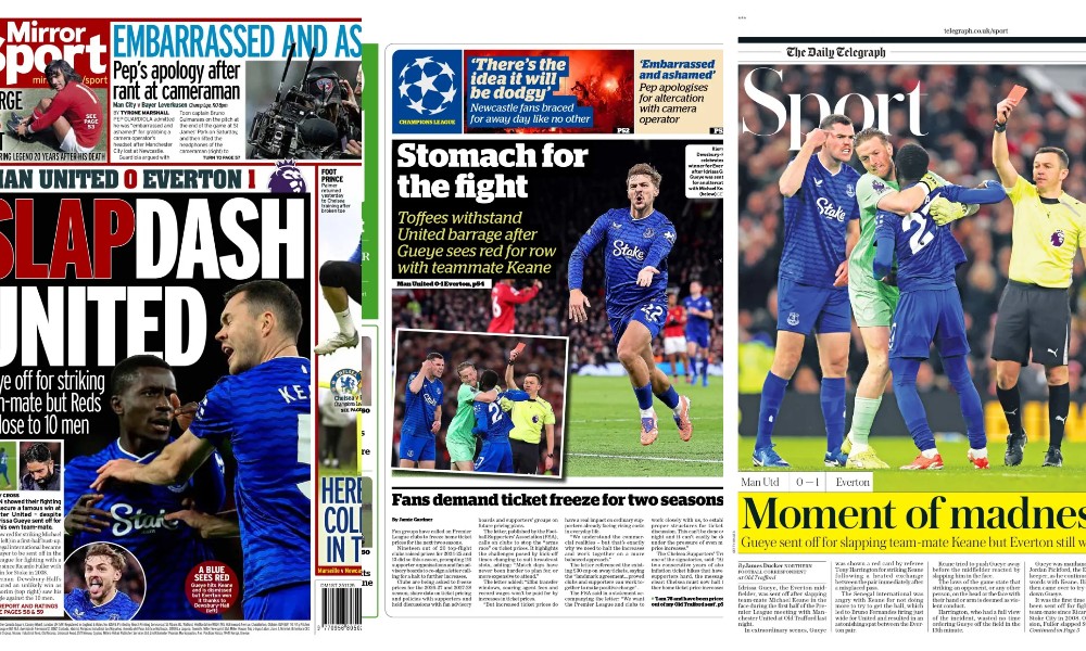 «Δευτέρες με… χαστούκι»: Ο Γκέιγ πρωτοσέλιδο στην Αγγλία, η ήττα της Γιουνάιτεντ και το μεγάλο «διπλό» της Έβερτον! «Δευτέρες με… χαστούκι»: Ο Γκέιγ πρωτοσέλιδο στην Αγγλία, η ήττα της Γιουνάιτεντ και το μεγάλο «διπλό» της Έβερτον!