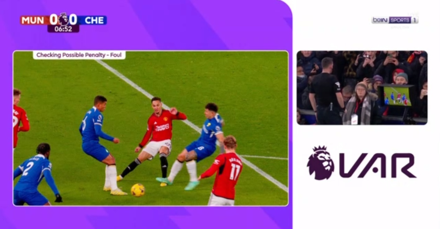 Πέναλτι με On-field review στον Άντονι, ο Σάντσεθ νίκησε τον Μπρούνο! (vid) Πέναλτι με On-field review στον Άντονι, ο Σάντσεθ νίκησε τον Μπρούνο! (vid)
